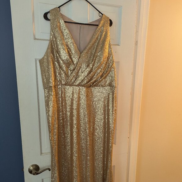 Bari Jay gold sequin dress - Picture 1 of 2